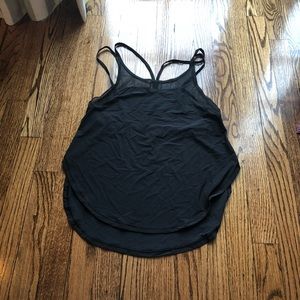 LULULEMON MESH STRAPPY CROP TANK IN BLACK!!!